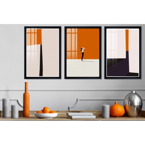 Nordic Light Hermes Orange Black Tablo Seti