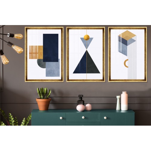 Abstract Modern Shapes Tablo Seti