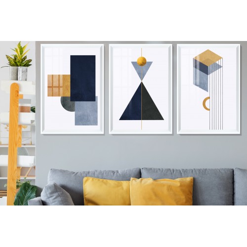 Abstract Modern Shapes Tablo Seti