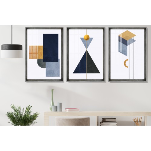 Abstract Modern Shapes Tablo Seti