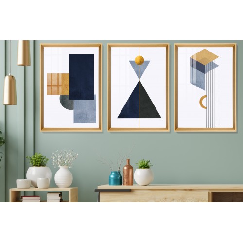 Abstract Modern Shapes Tablo Seti