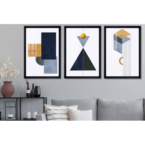 Abstract Modern Shapes Tablo Seti