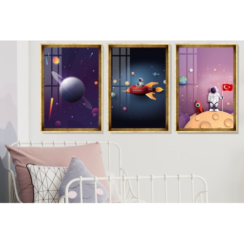 Uzayda Astronot Tablo Seti