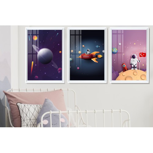 Uzayda Astronot Tablo Seti