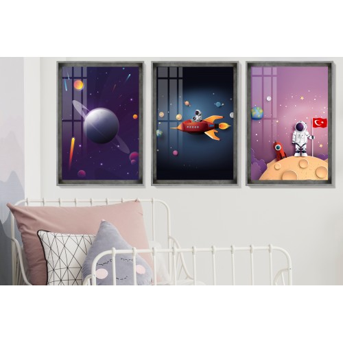 Uzayda Astronot Tablo Seti