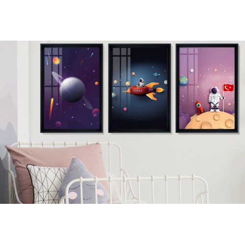 Uzayda Astronot Tablo Seti
