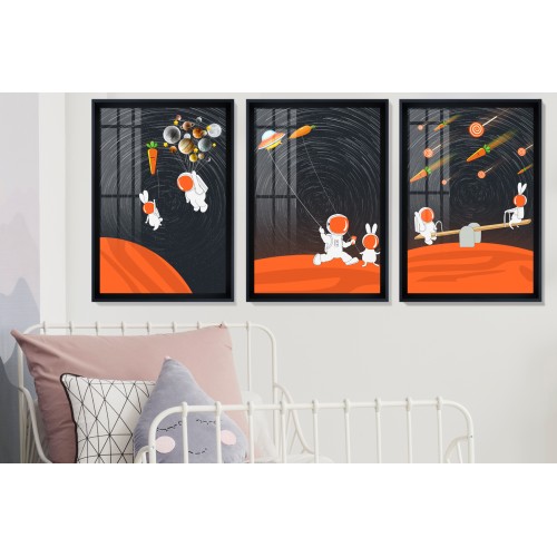 Uzayda Astronot 4 Tablo Seti