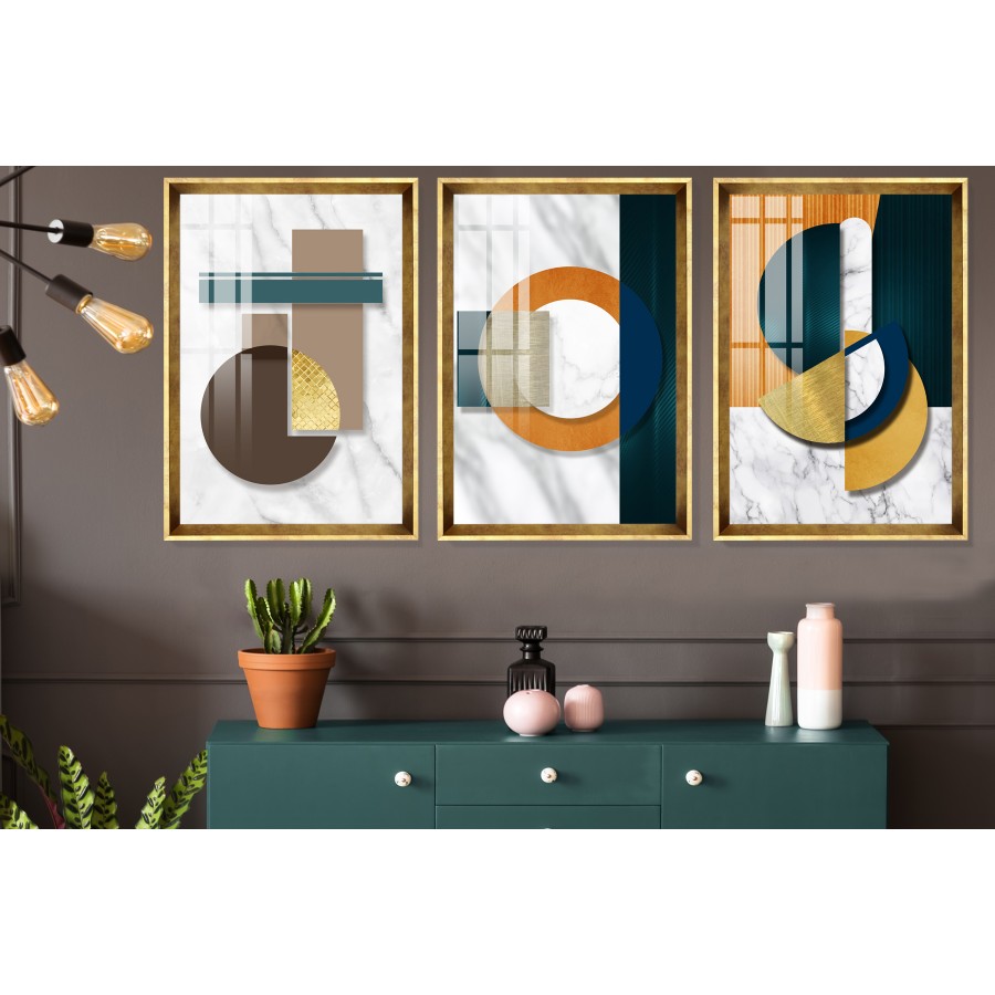 Modern Abstract Shapes 3 Tablo Seti