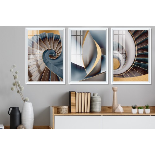 Modern Abstract Shapes 4 Tablo Seti