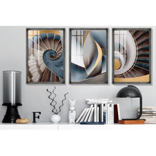 Modern Abstract Shapes 4 Tablo Seti