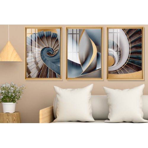 Modern Abstract Shapes 4 Tablo Seti