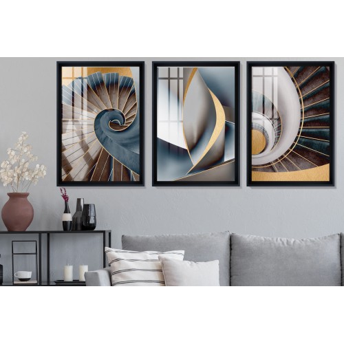 Modern Abstract Shapes 4 Tablo Seti