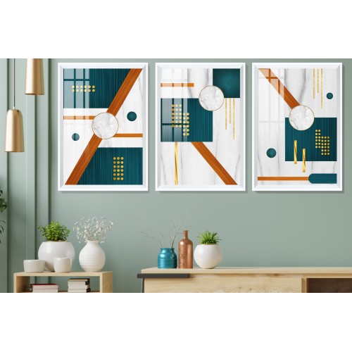 Modern Abstract Shapes 5 Tablo Seti