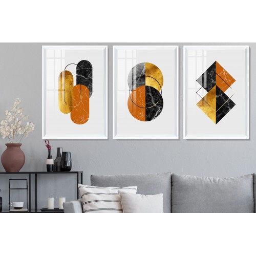 Modern Abstract Shapes 8 Tablo Seti