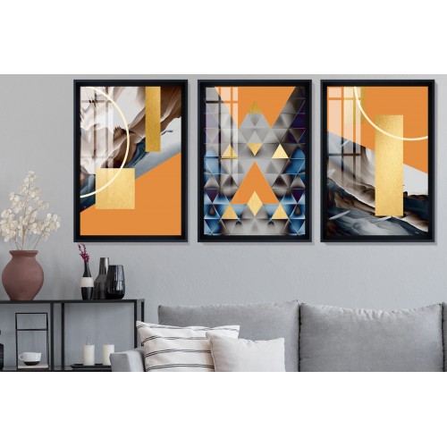 Modern Abstract Shapes 9 Tablo Seti