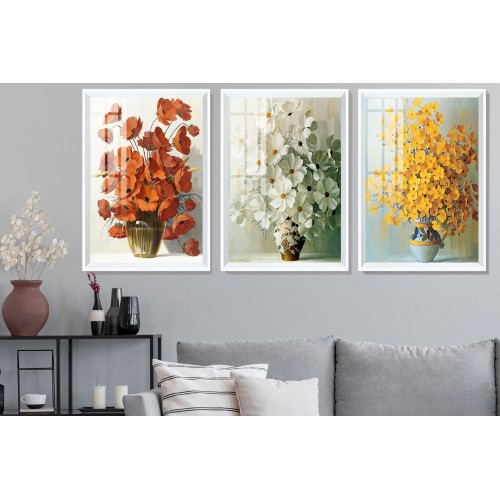 Flowers In A Vase Tablo Seti