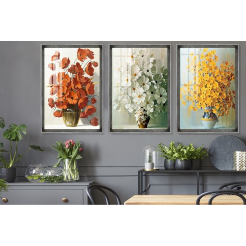 Flowers In A Vase Tablo Seti