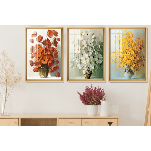 Flowers In A Vase Tablo Seti