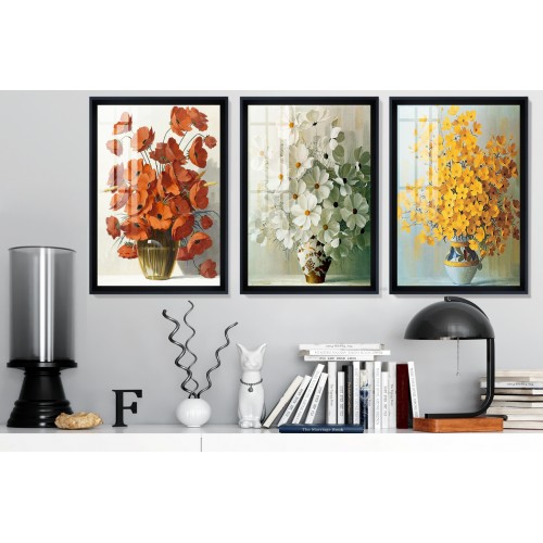 Flowers In A Vase Tablo Seti