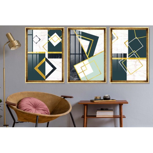 Modern Abstract Shapes 12 Tablo Seti