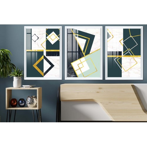 Modern Abstract Shapes 12 Tablo Seti