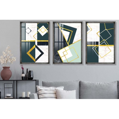 Modern Abstract Shapes 12 Tablo Seti