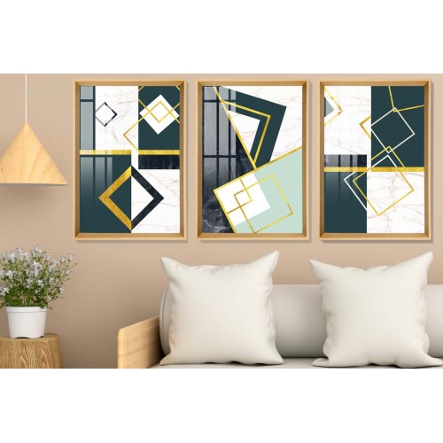 Modern Abstract Shapes 12 Tablo Seti