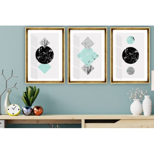 Modern Abstract Shapes 15 Tablo Seti