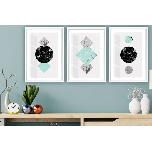 Modern Abstract Shapes 15 Tablo Seti