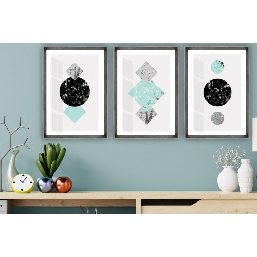 Modern Abstract Shapes 15 Tablo Seti