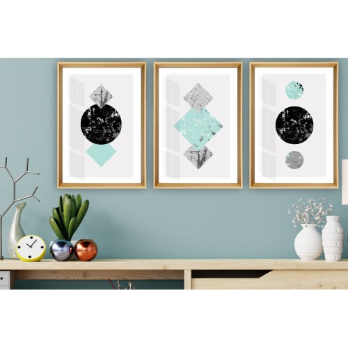 Modern Abstract Shapes 15 Tablo Seti