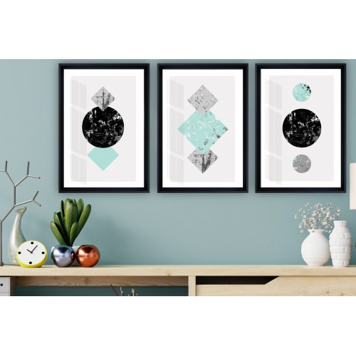 Modern Abstract Shapes 15 Tablo Seti