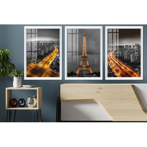 Paris And Eiffel Tower Tablo Seti