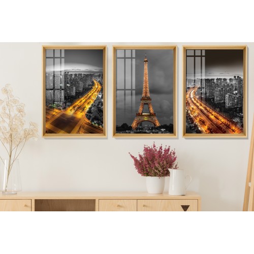 Paris And Eiffel Tower Tablo Seti