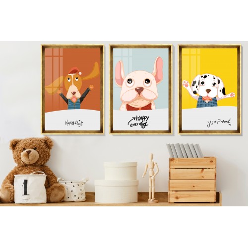 Cartoon Puppy Tablo Seti