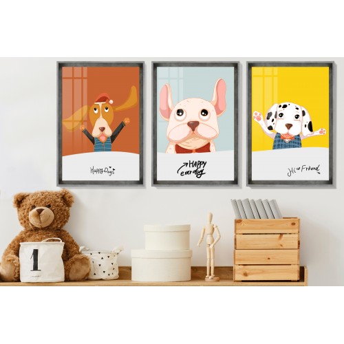 Cartoon Puppy Tablo Seti